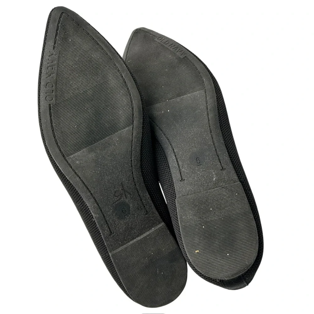 Old Navy Womens Pointy‎ Toe Knit Ballet Flats Blackjack Black Size 6